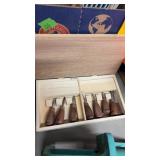 CARVING TOOLS IN WOOD BOX