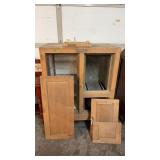 WIKES ANTIQUE OAK ICE BOX 41'X22'X51'