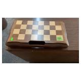 WOOD CHESS & BACKGAMMON SET