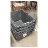 GROUP OF4 TOTES W/ FOLDING LIDS