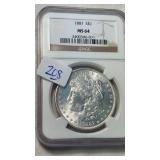 1887 MS64 MORGAN SILVER DOLLAR