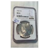 1923 MS61 SILVER PEACE DOLLAR