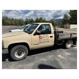 1992 CHEVY 2500 2 WHEEL DRIVE FLATBED W/ HOIST
