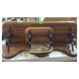 2 WOOD SHELVES