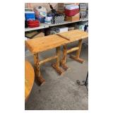 2 RUSTIC TABLES