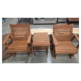 CEDAR 3 PC PATIO SET W/ GLIDER CHAIRS