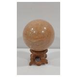 50 mm SANDY QUARTZ SPHERE & STAND