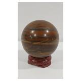 48 mm PETRIFIED WOOD SPHERE & STAND