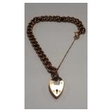 VICTORIAN FRENCH HALLMARKED PADLOCK BRACELET