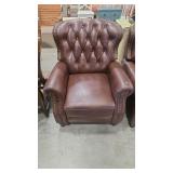 BUTTON TUFTED NAIL HEAD ACCENT MANUAL RECLINER