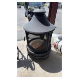 BLACK METAL CHIMINEA STYLE FIRE PIT 32' X 50'