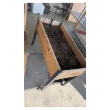 ROLLING WOOD AND METAL RAISED GARDEN BED