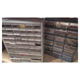 2 PLASTIC ORGANIZERS W/ ASSORTED HARDWARE