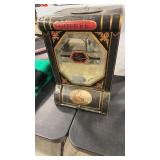 METAL ANTQ. MIRRORED BIN W/ ROLL TOP STORAGE