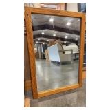 WOOD FRAME WALL MIRROR