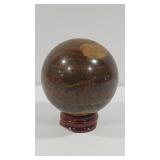 55 mm PETRIFIED WOOD SPHERE & STAND