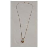 14K CHAIN & OPAL PENDANT