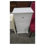 UPHOLSTERED ACCENT CHAIR & ACCENT CABINET