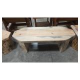 HAND CRAFTED LOG BENCH
