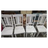 4 - WOOD KITCHEN CHAIRS