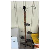 WOOD AND METAL DECORATIVE PLANT STAND