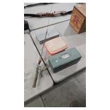 3 TACKLE BOXES W/ VTG. POLE