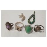 STERLING CHARMS & MESSAGE RING & RINGS &ALPACA