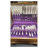 WM ROGERS 'REGENT' FLATWARE & STORAGE BOX