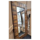 WOOD ACCENT WALL MIRROR