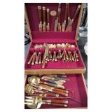 MCM THAI BRASS FLATWARE BOX SET