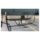 ANTIQUE HORSE DRAWN DUMP RAKE 124' W