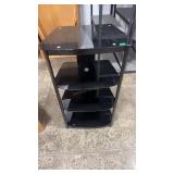 4- TIER GLASS AND METAL SHELF