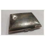 STERLING VTG  ENGLISH CIGARETTE CASE W/EPNS CLASP