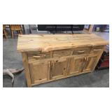 LIVE EDGE BLUE PINE LOG BUFFET
