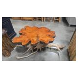LIVE EDGE SLAB TOP & ROOT BALL BASE  ACCENT TABLE