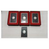 3- 1971 & 1 1974 EISENHOWER PROOF DOLLARS
