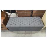UPHOLSTERED STORAGE BENCH & ASSORTED LIGHTING