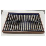 37 - STERLING EDWARDIAN BRITISH TABLE KNIVES W/