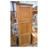 2 DOOR OAK  STORAGE CABINET