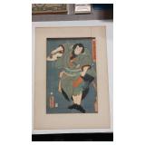 UTAGAWA TOYOKUNI 19TH CENTURY WOOD BLOCK PRINT