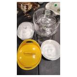 CAKE PLATES FRENCH WHITE CORNING & RACHAEL RAY