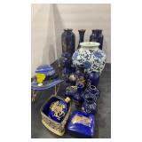 COBALT ASIAN PORCELAIN  ASSORTMENT
