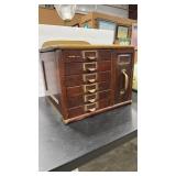 WOOD ANTQ TABLETOP FILE BOX