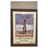 NORTH DOKOTA FRAMED POSTER
