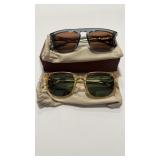 2 - WMP EYE WEAR MENS SUNGLASSES W/ CASE