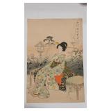 YOSHU CHIKANOBU 'EVENING COOL IN FUKIAGE' 19TH