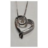 925 JENSEN JEWELRY HEART PENDANT & CHAIN