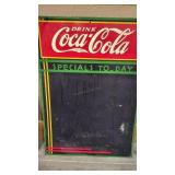 COCA COLA VTG METAL 'SPECIALS TODAY' SIGN