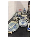 DUTCH DELFT BLUE POTTERY ASSORTMENT