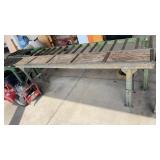 HYTROL WOOD AND METAL ROLLING TABLE